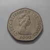 Rare Collectible Coin Jersey British Colonial Queen First Crown hhhh