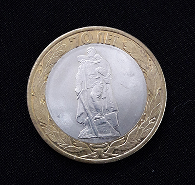 Collectible bimetallic commemorative coin of Russia bbbs