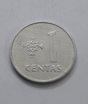 Foreign collectable coin of Lithuania unit 1, beautiful design BBSS