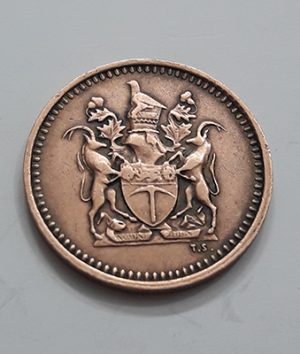 Extremely rare Rhodesia 1/2 coin of 1970 BBS