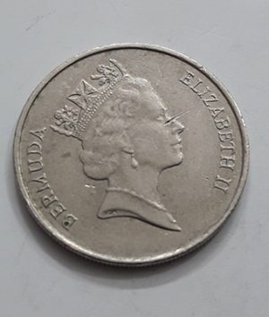 Very Rare Crowned Queen Bermuda Coin bss