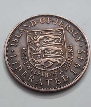 Extremely rare collectible coin of Jersey King George VI of the British colony, the size is bigger than the 500 coin, a very excellent bag, eye-catching BSR