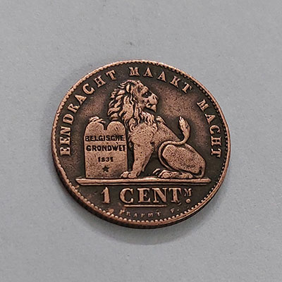 Collectable coin of 1 old Belgian cent bsr