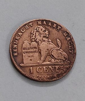 Collectable coin of 1 old Belgian cent fxrs