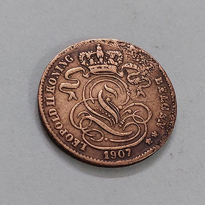 Collectable coin of 1 old Belgian cent frataq