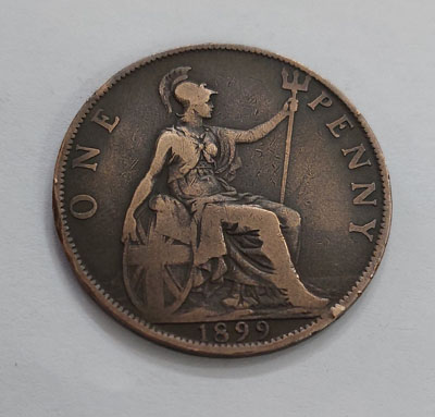 Foreign collector's one penny Queen Victoria year coin BAE