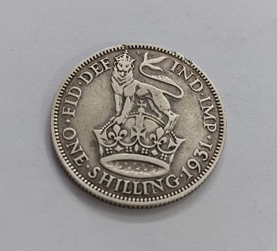 1931 King George V British One Shilling Silver Collector Coin bfsr