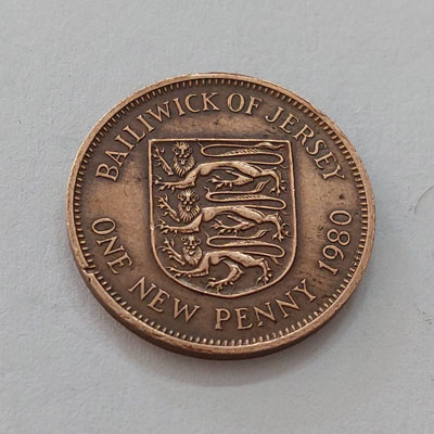 1980 British Colony Jersey Queen Elizabeth coin BFZE
