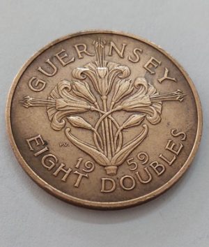 Guernsey collectible foreign coin, very rare and beautiful type, larger than the 500 coin
