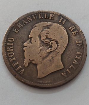 Italian collectible foreign coin of 1863 sbra