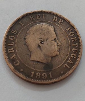 Portuguese collectible foreign coin of 1891 bq3t