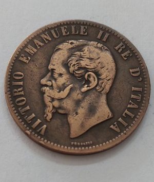 Italian collectible foreign coin of 1863 nrh
