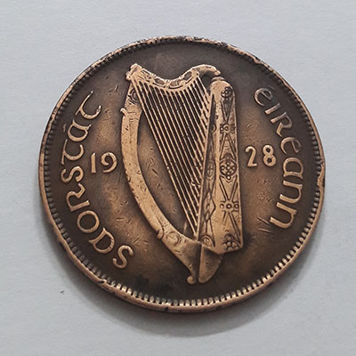Irish collectible coin known as the mother hen coin of the period of the Irish Free State, a rare date byr