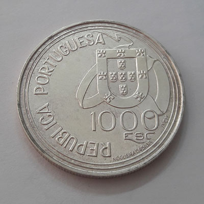 Large size Portuguese collectible silver coin, weight 28 grams mmugt