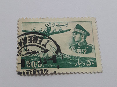 Iranian stamped Iranian stamp of Mohammadreza Shah Pahlavi era (special price) dht