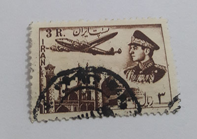 Iranian stamped stamp of Mohammad Reza Shah Pahlavi era (special price) sshrrh