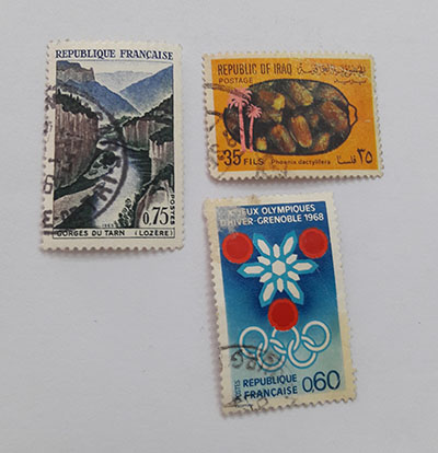 1973 foreign board stamp of two numbers etattta