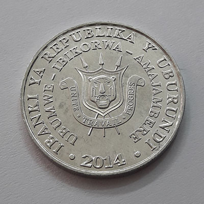 Very rare collectible coin commemorating the birds of Burundi rhrh