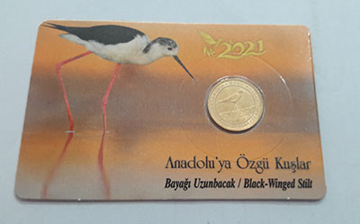 Pack of proof coins commemorating Turkish birds u76
