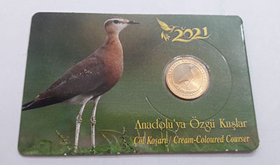 Pack of proof coins commemorating Turkish birds hhhg