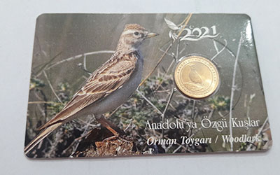 Pack of proof coins commemorating Turkish birds ffff