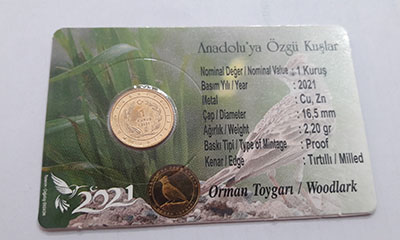Pack of proof coins commemorating Turkish birds uuu