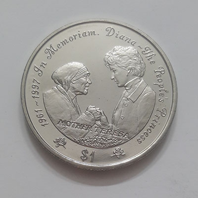 Special big size and unrepeatable coin of Sierra Leone where Princess Diana-Mother Teresa coin was minted in Iran yry