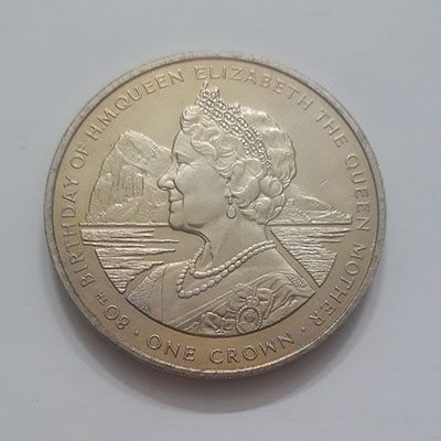 Special large size commemorative coin of Gibraltar commemorating the 80th anniversary of the birth of Queen Mother Benazir in Iranryyr