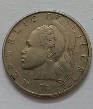 Special collection coin of the country of Liberia, unit 25 of 1968 rtry