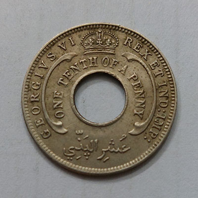 Foreign collector coin of West African country of British King George VI, excellent, rare collector's item yt