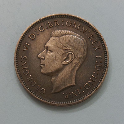 A beautiful farting coin of the British King George VI in 1942 qw23