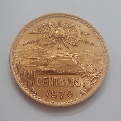 Commemorative coin of the beautiful design of Mexico with excellent quality of 1970 tttr