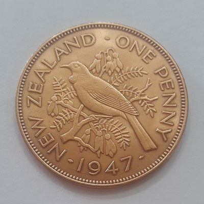 Rare New Zealand King George VI 1950 foreign coin yryt