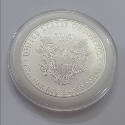 American one ounce silver coin with a very beautiful design along with the protective capsule of 2010 ytytyt
