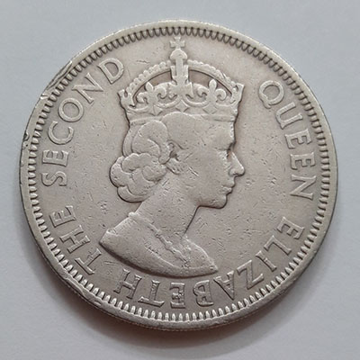 A special collector's foreign coin of the Eastern Caribbean of the British colony of 1955 566565