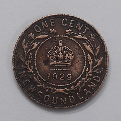 Special and unrepeatable coin of Newfoundland, King George V, 1929, exceptional price 3434