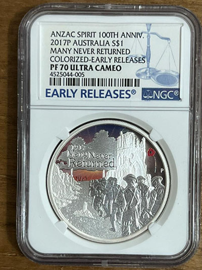 Australian graded silver coin not seen in Iran and extremely valuable especially for professionals * etez