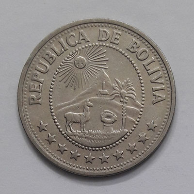 Bolivian foreign coin, beautiful and rare design, special price y6