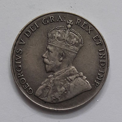 Very beautiful and rare 5-cent Canada King George V coin tr4554