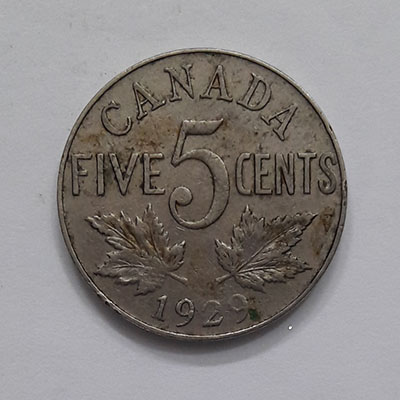 Very beautiful and rare 5-cent Canada King George V coin rtrtr5t